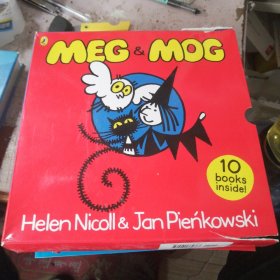 Meg and Mog 、 Mog in the Fog 、Mog at the Zoo、Meg's Veg、Meg at Sea、Meg's Car、Meg up the Creek、Meg's Castle、Meg's Eggs、Owl at School（10本合售） 企鹅兰登出版社  麦格女巫和莫格小猫 经典10册盒装【平装】 英文版