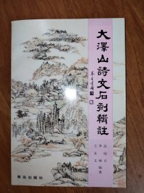大泽山诗文石刻辑注