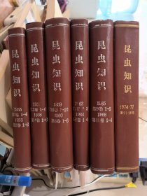 昆虫知识1955--1956年 1957--1958年 1959--1960年 1963--1964年 1965--1966年 1974-77年合订本（6本合售）含创刊号&