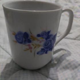 瓷茶杯薄胎细瓷蓝玫瑰景德镇龙珠阁出口瓷
