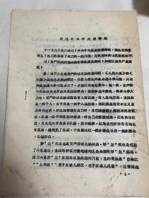 **油印：访问中央接待站（1966年山东省红卫兵总部）