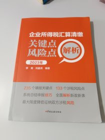 企业所得税汇算清缴关键点风险点解析2023年