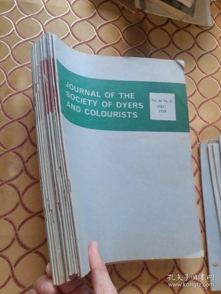 JOURNAL OF THE SOCIETY OF DYERS AND COLOURISTS 1978年vol.954 no.12 (1—12卷)
