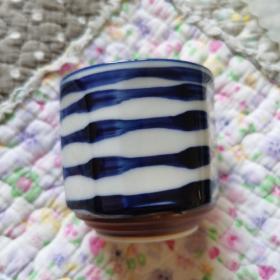 日本瓷器  青花手绘茶杯
