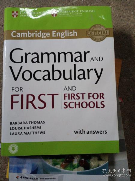 Grammar and Vocabulary for First and First for Schools Book with Answers and Audio