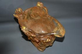 水晶鎏金酒杯酒爵水晶器皿酒樽