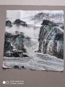 著名四川画家 彭正名 国画长49宽49 终身保真