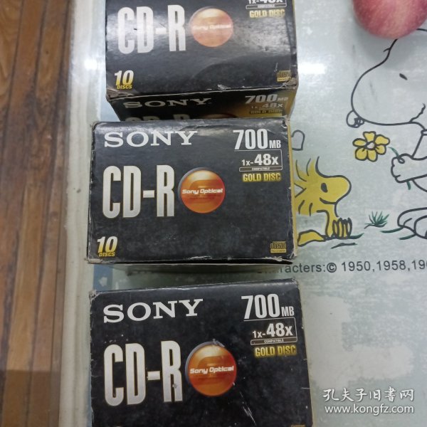 SONY一空白CD一R共3盒每盒10盘共计30盘）全新末拆封 索尼可刻录光盘CD -R700MB 30盘合售