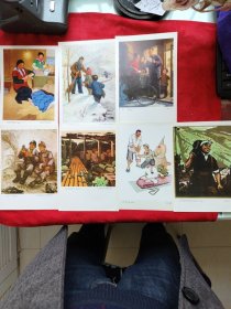 北京工农兵美术作品选1一3集合页画共32张合售