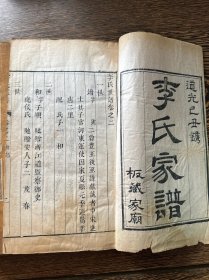 罕见！清道光年刻本《李氏家谱四卷/李氏家集四卷》存七册（缺第一册）