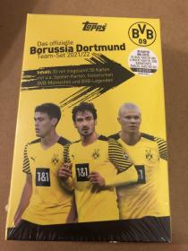 Topps 2021-2022赛季 德甲足球联赛 足球球星卡 BVB 多特蒙德 卡盒 未拆封 1盒 30张 现货 博签字 签名 哈兰德