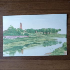 50年代苏州风景画片：虎丘远景（上海人民美术出版社出版）