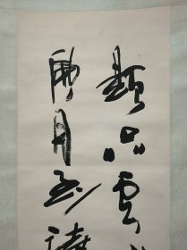 同一来源：安徽书协副主席 张乃田 精品书法立轴 画芯尺寸132*33cm，原裱立轴