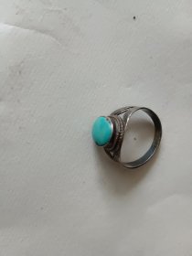 绿松石银戒指