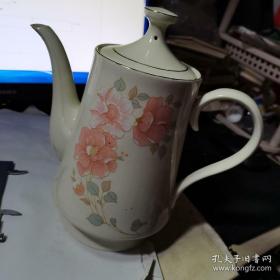 建国后细瓷茶壶 供出口 胎体硬朗 色漂亮 fine china 细瓷