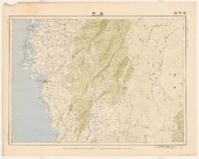 0579古地图1897 台南台东厅台南高雄州二十万分之壹图。纸本大小95.6*119.5厘米。宣纸艺术微喷复制。310元包邮