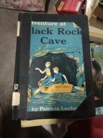 英文原版，ADVENTURE AT BLACK ROCK CAVE   译:黑岩洞穴探险，插图绘本，精装18开