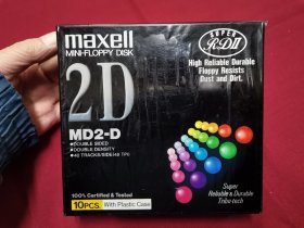 日本原装万胜maxellMD2-D5寸软盘一盒（10盘）全新未拆封！
