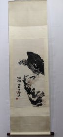 山东老画家乍启典凝眸图立轴 画心尺寸.98X46公分