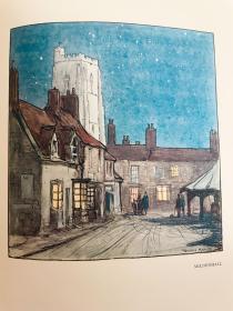 1926年 英式田园风光画集《萨福克郡的隐秘角落》私人装帧初版，有纹章藏书票，前主人是英国第一任圣戴维斯子爵
