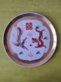龙凤囍瓷盘子