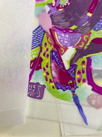 中国民间剪纸 三国人物 点色剪纸(超大剪纸·一盒10张)