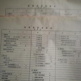财务分析资料表(空白表)8开2本
