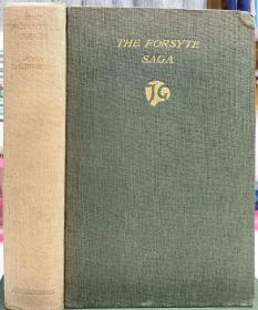 1922年版诺贝尔文学奖得主高尔斯华绥代表作《福尔赛世家》The Forsyte Saga英文原版原著，一册含该系列五部小说全，布面精装