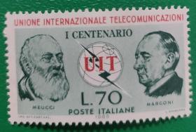 意大利邮票1965年国际电信联盟百年 1全新