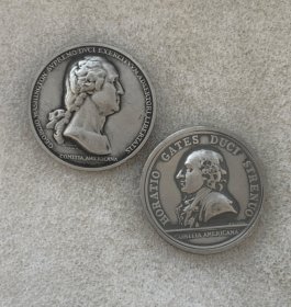 美国独立战争纪念章2枚1套 38mm 材质不明 年代不详