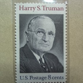 USA109美国邮票1973年人物名人 第33任 总统 杜鲁门 新 1全 雕刻版外国邮票