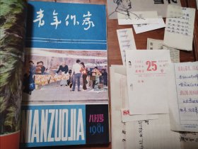 青年作家创刊号 合订本1981共9册，内有划线笔记，9品