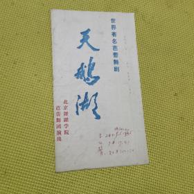 舞剧节目单：天鹅湖（王艳平、唐敏）