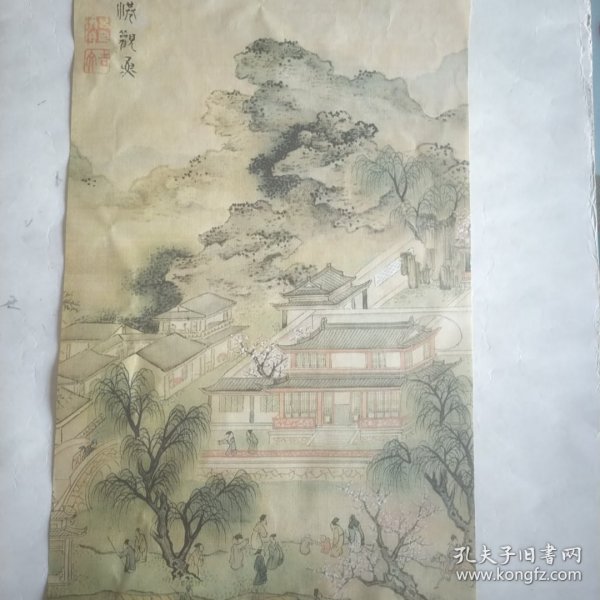 墨宝(中国历代名画选)，宣纸挂历画芯六张