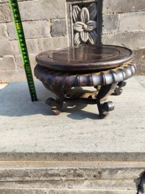老檀木大尺寸底座 做工讲究 品相好350元