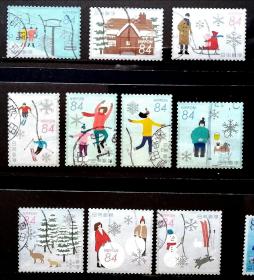 日本信销邮票～冬季问候10全