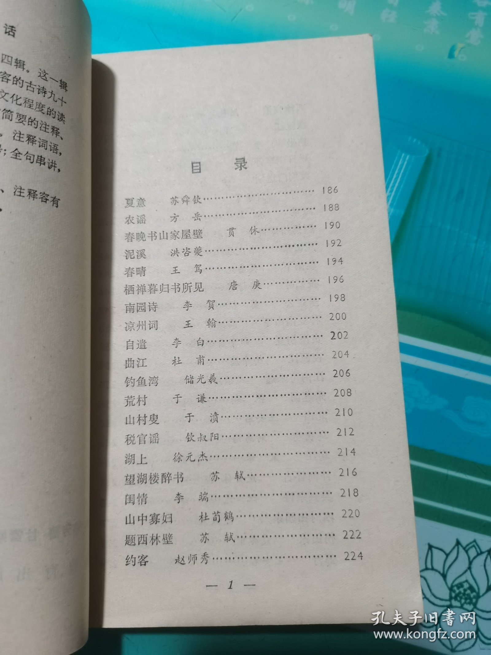 古诗一日一首 夏意等九十一首