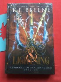 K.F. Breene, Sin & Lightning (Demigods of San Francisco Book 5)【Hardcover】精装全新，未拆封，彩印书口