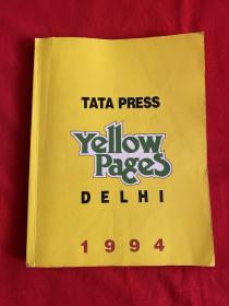 TATA PRESS YELLOW PAGES DELHI【大16开本见图】D6