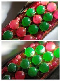 檀木镶和田玉盒装翡翠腰带尺寸见图1