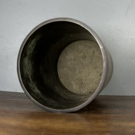 纯紫铜鎏金笔筒， 品相佳 收藏佳品