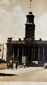 民国抗战时期武汉汉口江汉关大楼建筑街景原版老照片