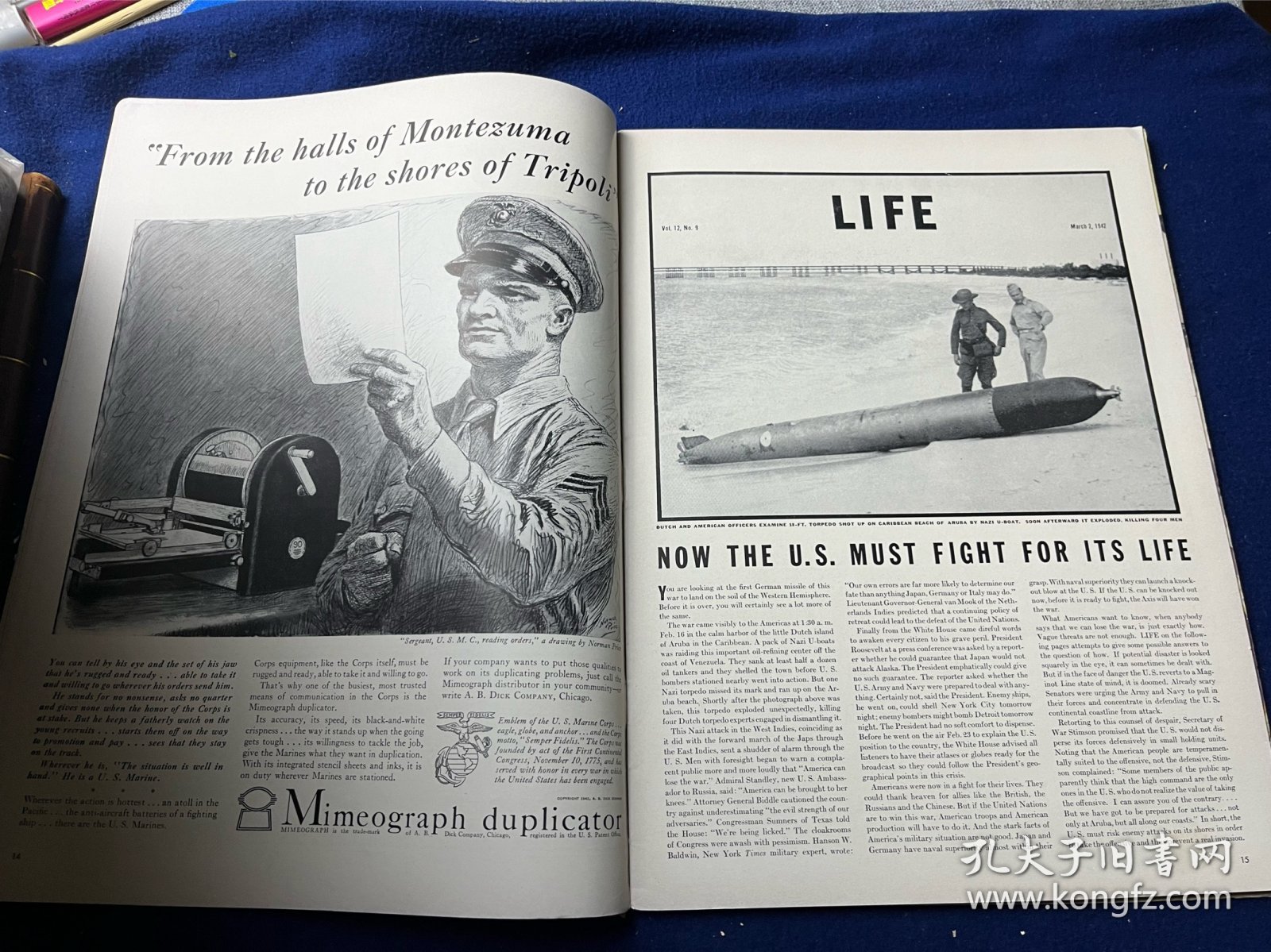 1942年3月美国生活杂志，时代周刊著名记者白修德专刊介绍抗战中的蒋介石，内含蒋宋多图