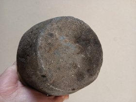 老青石石臼 没有石锤 养花摆件 外直径14内口径10,高9