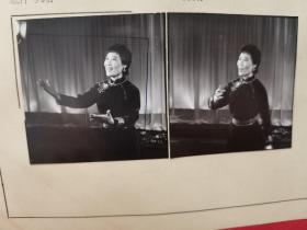 蒙古族歌唱家 牧兰 原版老照片 2张