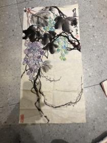 南京老画家薛静芬国画  终身保真   约3平尺 9