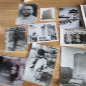 老照片 九十年代 平北抗日纪念馆 馆藏图片翻拍照片一堆12枚合售