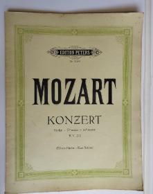 老乐谱 外文原版 （彼得斯版） EDITION PETERS Nr.3309f   MOZART     KONZERT  K.V.271   莫扎特音乐会    两架钢琴譜  协奏曲