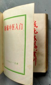 《新编中医入门》，甘肃版64开红塑皮本