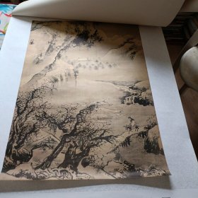 老挂历一一2002年《墨钦》故宫藏画精品，宣纸仿真画(7张全)大尺寸